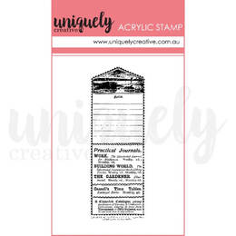 Uniquely Creative Mark Making Mini Stamp - Vintage Advert
