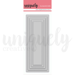 Uniquely Creative Dies - Slim Scalloped Nesting Rectangle