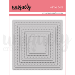 Uniquely Creative Dies - Scalloped Nesting Square