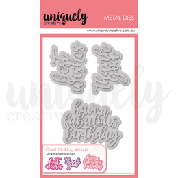 Uniquely Creative Card Making Words Die 6/PK
