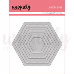 Uniquely Creative Dies - Stitched Nesting Hexagon