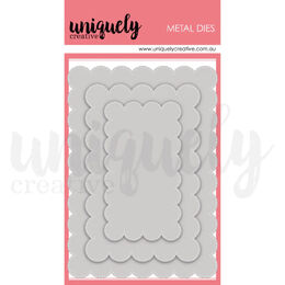 Uniquely Creative Dies - Oversized Scalloped Nesting Rectangle