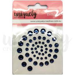 Uniquely Creative - Navy Rhinestones