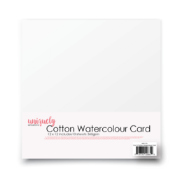 Uniquely Creative 12x12 Cotton Watercolour Card 360gsm (10 Sheets)