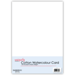 Uniquely Creative A4 Cotton Watercolour Card 250gsm (10 Sheets)