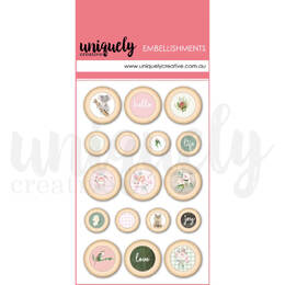 Uniquely Creative Wooden Buttons - Peonies & Proteas