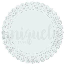 Uniquely Creative - Light Blue Lacey Circle Decorative Base Layer