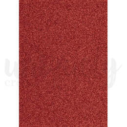 Uniquely Creative Glitter Cardstock A4 - Red