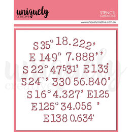 Uniquely Creative Stencil - Latitude Log