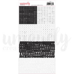 Uniquely Creative - Mixed Black & White Alpha Stickers