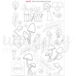 Uniquely Creative - Seize the Day Cut-a-part Sheet Watercolour