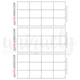 Uniquely Creative - UNIQOLOUR Woodless Watercolour Pencil Swatch Sheet