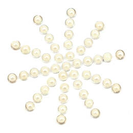 Self Adhesive Pearl with Silver base Stickers 7 mm 50 pcs