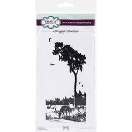 Creative Expressions Designer Boutique Pre Cut Rubber Stamp - Twilight Grazing