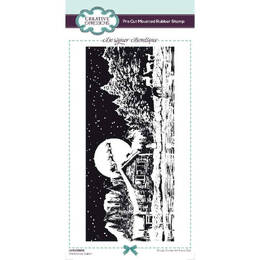 Creative Expressions Designer Boutique Pre Cut Rubber Stamp - Christmas Cabin