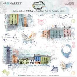 49 And Market - Vintage Artistry Everywhere Rub-Ons 12"X12" 1/Sheet