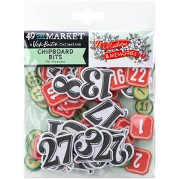 49 And Market Chipboard Set - Bits, Mistletoe And Memories