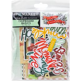 49 And Market Chipboard Set - Basics, Mistletoe And Memories