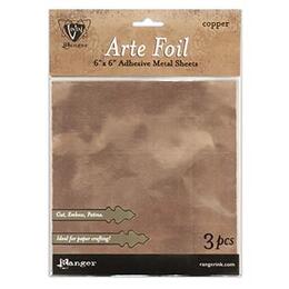 Ranger Vintaj Arte Foil 6" x 6" Sheets - Copper (3pc) VPA39495