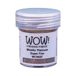 Wow! Embossing Powder Superfine 15ml - Metallic Platinum