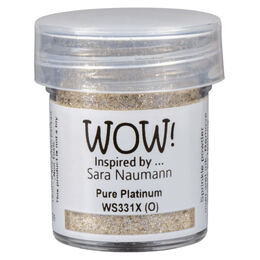 Wow! Embossing Glitter 15ml - Pure Platinum (by Sara Naumann)