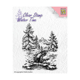 Nellie Snellen Clear Stamps Winter Time - Winter Waterfall WT004