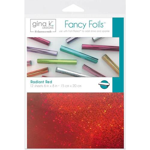 Gina K Designs Fancy Foil 6"X8" 12/Pkg - Radiant Red
