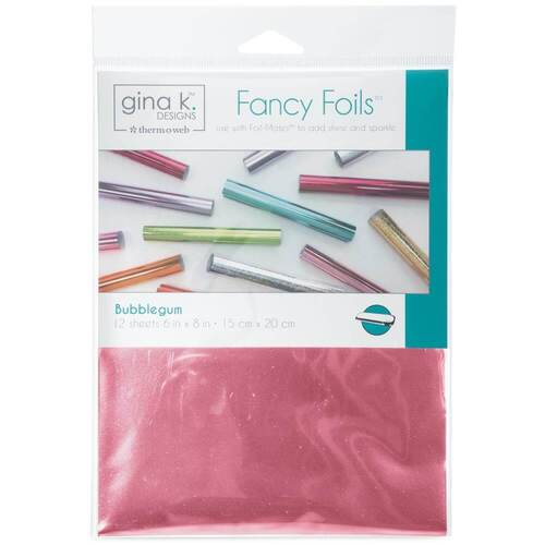 Gina K Designs Fancy Foil 6"X8" 12/Pkg - Bubblegum