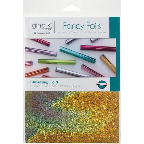 Gina K Designs Fancy Foil 6"X8" 12/Pkg - Glimmering Gold