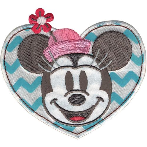 Wrights Disney Mickey Mouse Iron-On Applique - Minnie In Heart 19361700