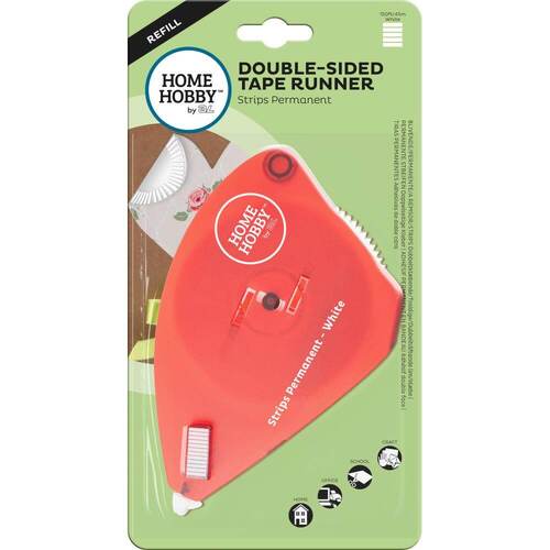 Home Hobby By 3L Double-Sided Tape Runner Refill Permanent White (.375"X150')