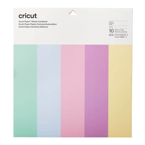 Cricut Smart Paper Sticker Cardstock - Pastels (10) 2008320