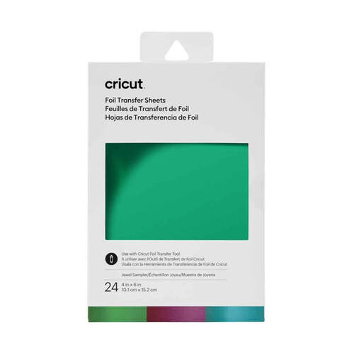 Cricut Foil Transfer Sheets Sampler 10x15cm, 24 sheets - Jewel 2008715