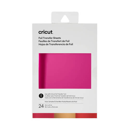 Cricut Foil Transfer Sheets Sampler 10x15cm, 24 sheets - Ruby 2008717