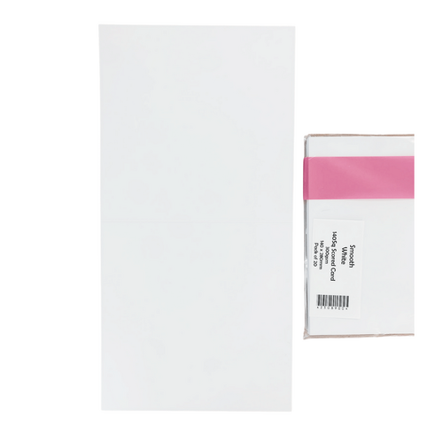 Smooth White 300gsm - 140 mm Square Card Bases - Scored 20/PK