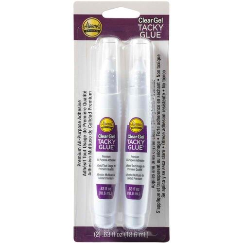 Aleene's Clear Gel Tacky Glue Pens 2/Pkg 18.6 ml