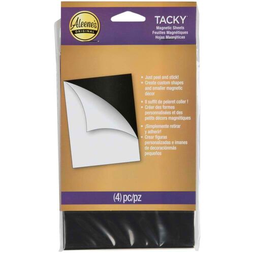 Aleene's Tacky Magnetic Sheets 4"X6" 4/Pkg