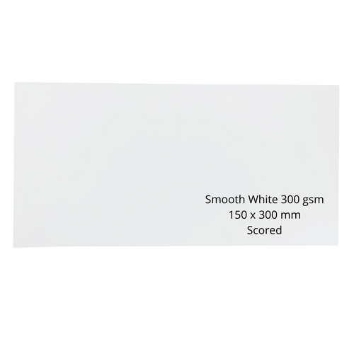 Smooth White 300gsm - 150 mm Square Card Bases- Scored 20/PK