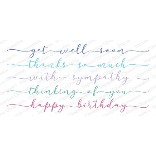 Impression Obsession Cling Stamp - Sentiment Set 3260-LG