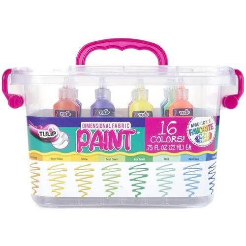 Tulip Dimensional Fabric Paint Kit .75oz 16/Pkg - Rainbow