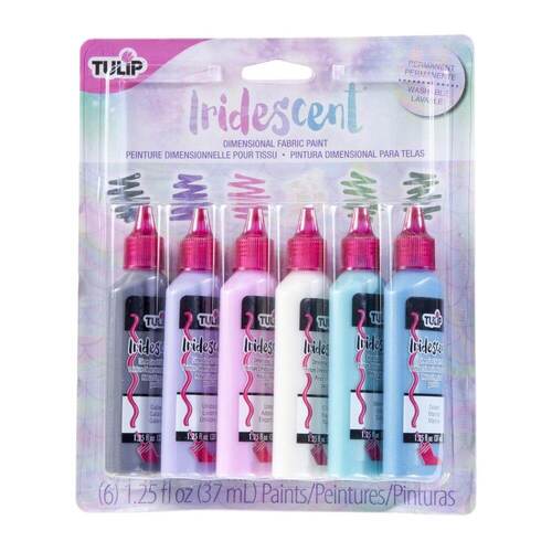 Tulip Dimensional Fabric Paint 6/Pkg - Iridescent