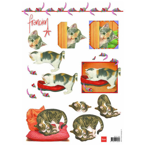 Marianne Design 3D Cutting Sheets - Cats 3DFK1233