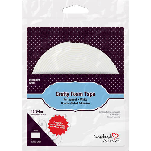 Scrapbook Adhesives Crafty Foam Tape Roll - White, .375"X13'