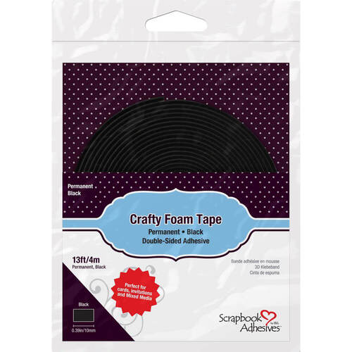 Scrapbook Adhesives Crafty Foam Tape Roll - Black, .375"X13'