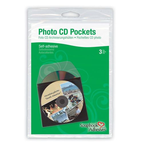 3L Adhesive Photo CD Pockets - 5x5 (3pc) 3L01620