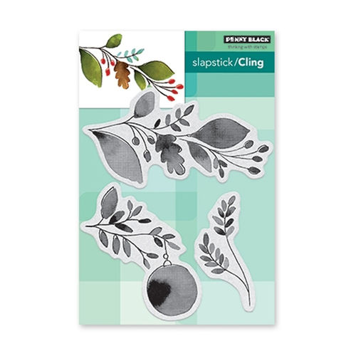 Penny Black Cling Stamp - Xmas Sprig 5x2.75 in 40-628 (Discontinued)