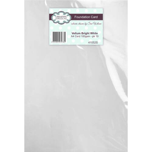 Creative Expressions Foundations Vellum Bright White A4 100gsm pk 10