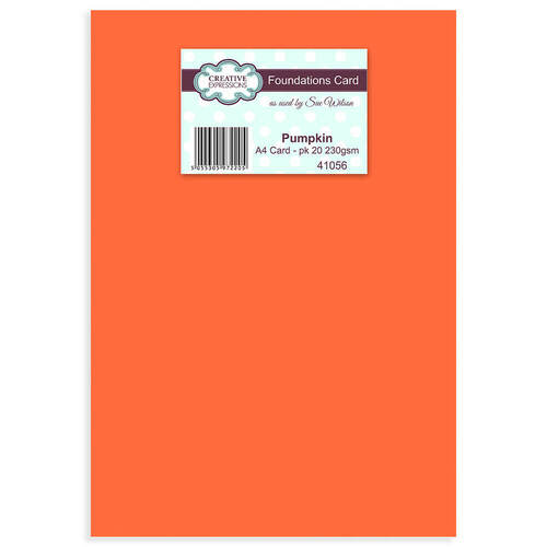 Creative Expressions Foundation Cardstock - Pumpkin A4 (230gsm Pk20)
