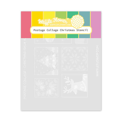 Waffle Flower Christmas Stencil - Postage Collage 421425