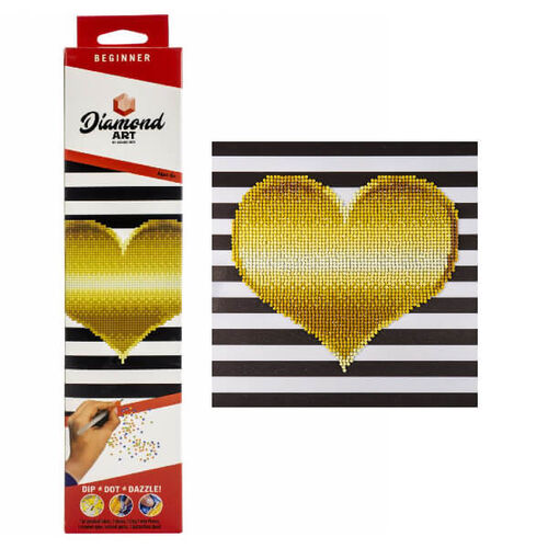 Leisure Arts Diamond Art Beginner Kit 8"X8" - Heart 49293
